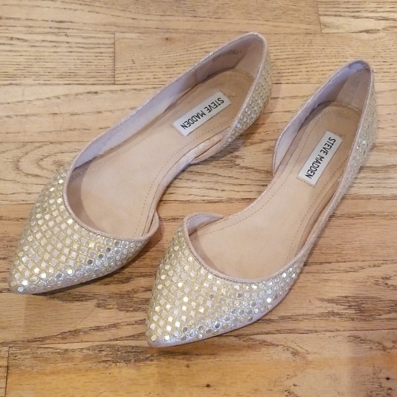 Steve Madden Shoes - Steve Madden gold and silver d'orsay flats